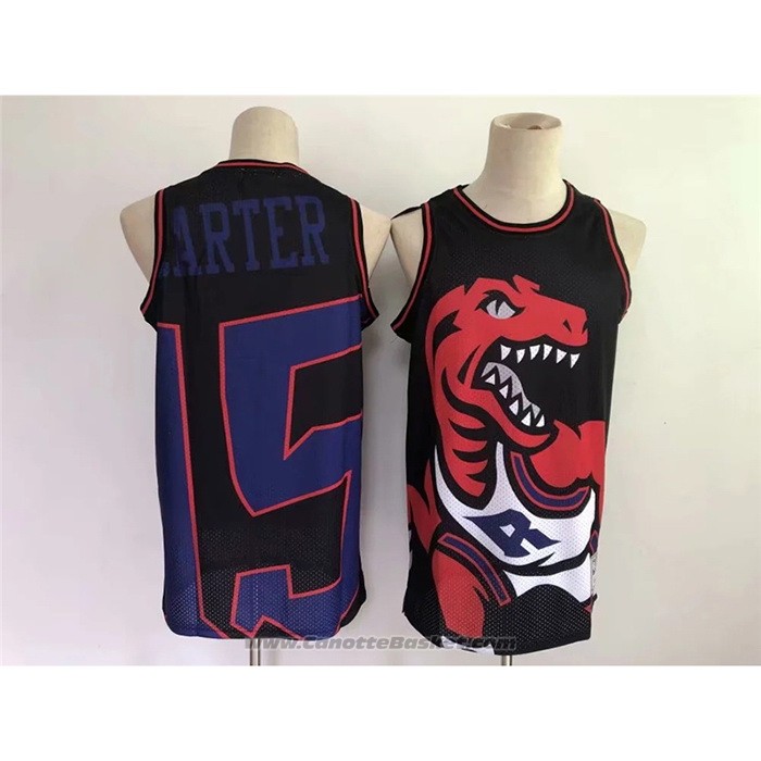 Maglia Toronto Raptors Vince Carter #15 Mitchell & Ness Big Face Nero